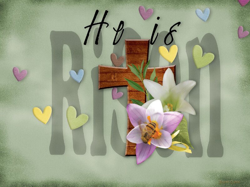 Wooden Cross with Flowers