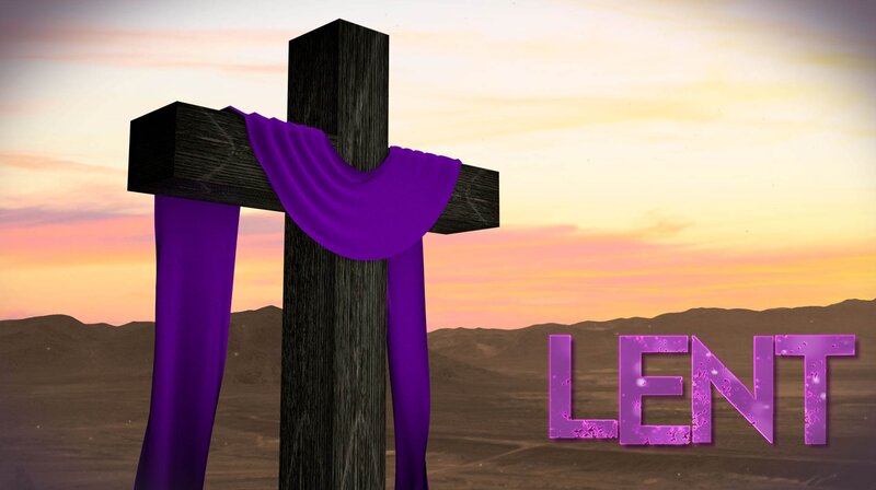 Wooden Cross with Purple Cloth — Solemn, Sunset