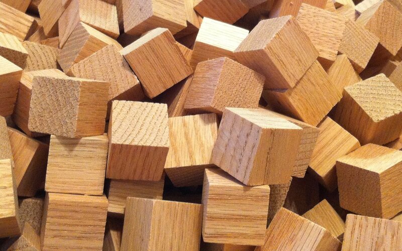 Wooden Cubes Pile — Brown, Neutral