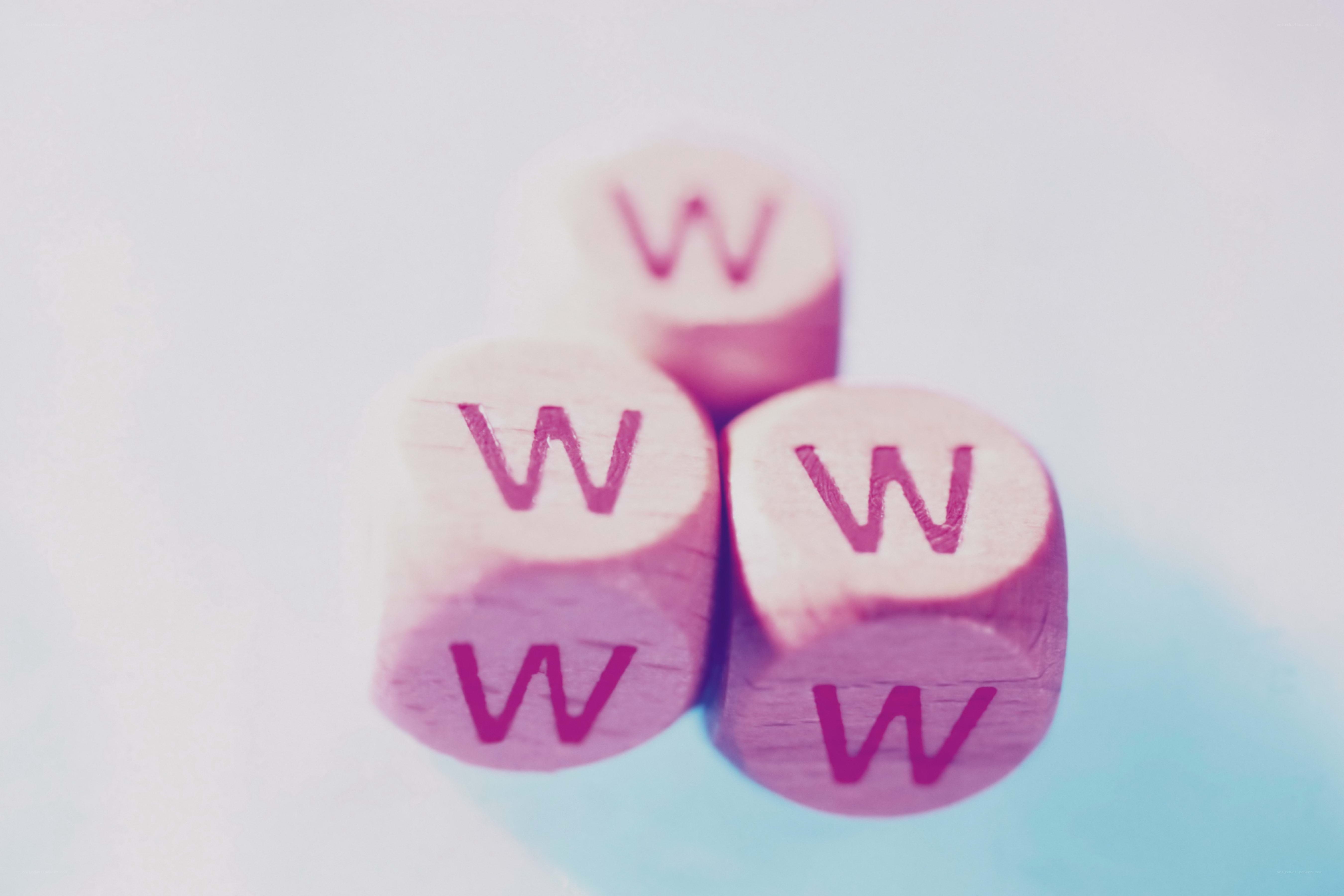 wooden cubes with letter w