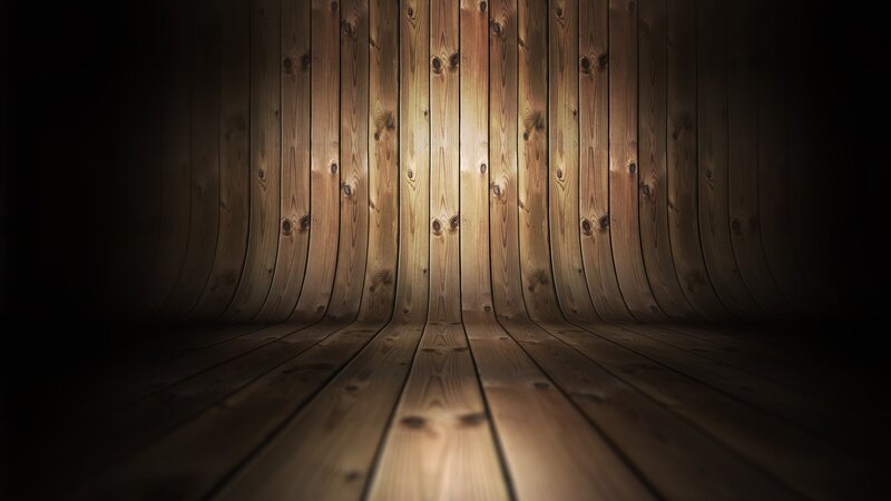 Wooden Curved Wall and Floor