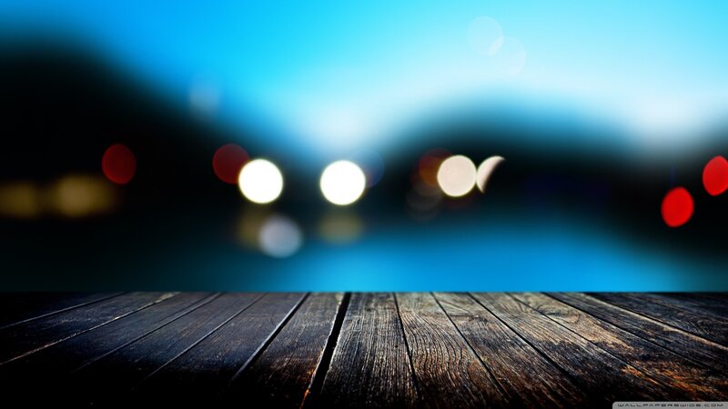 Wooden Deck at Night