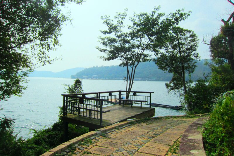 Wooden Deck by Lake — Green