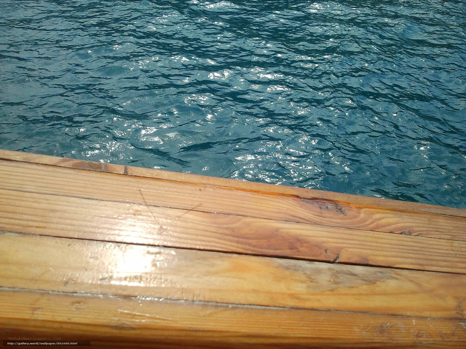 wooden deck by the water