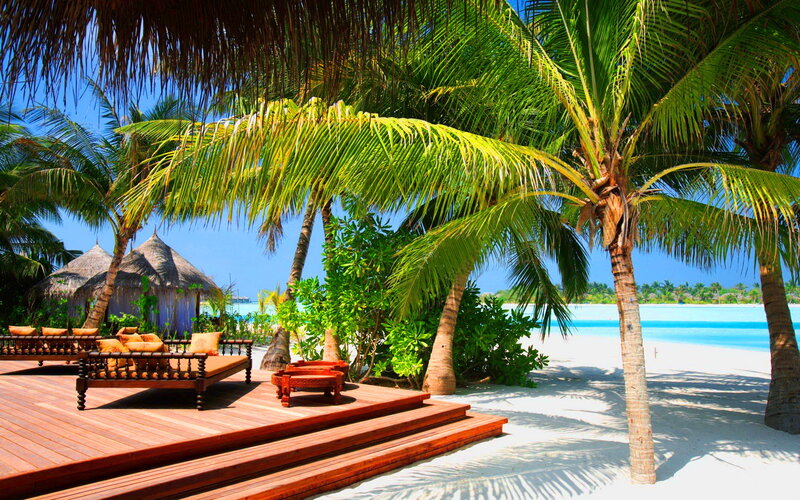 Wooden Deck on Beach