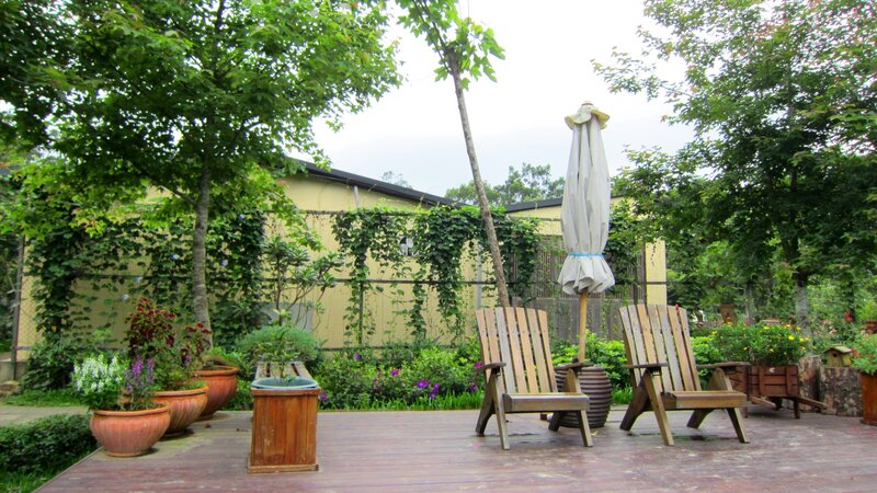 Wooden Deck with Chairs