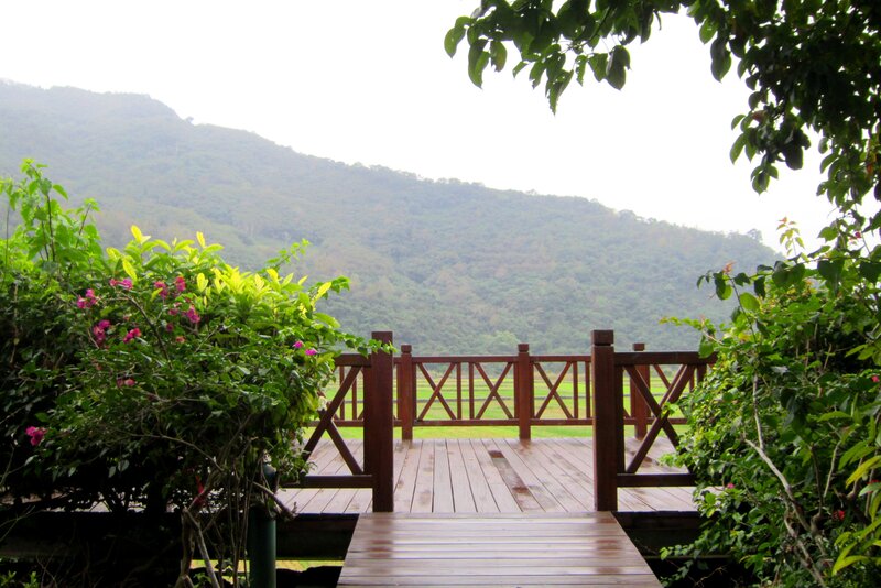 Wooden Deck with Mountain View