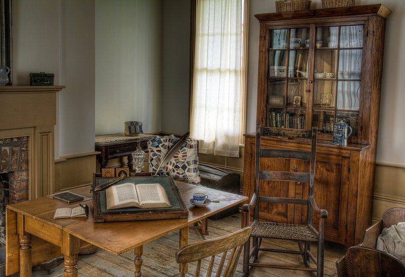 Wooden Desk in Room