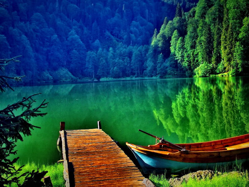 Wooden Dock and Boat