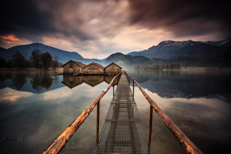 Wooden Dock and Cabins