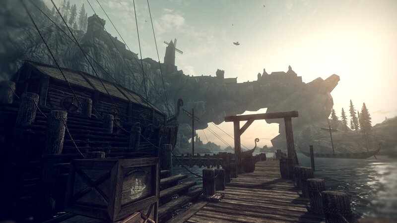 Wooden Dock and Ship