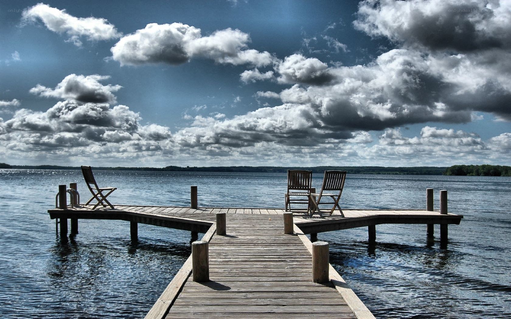 Wooden dock by the lake