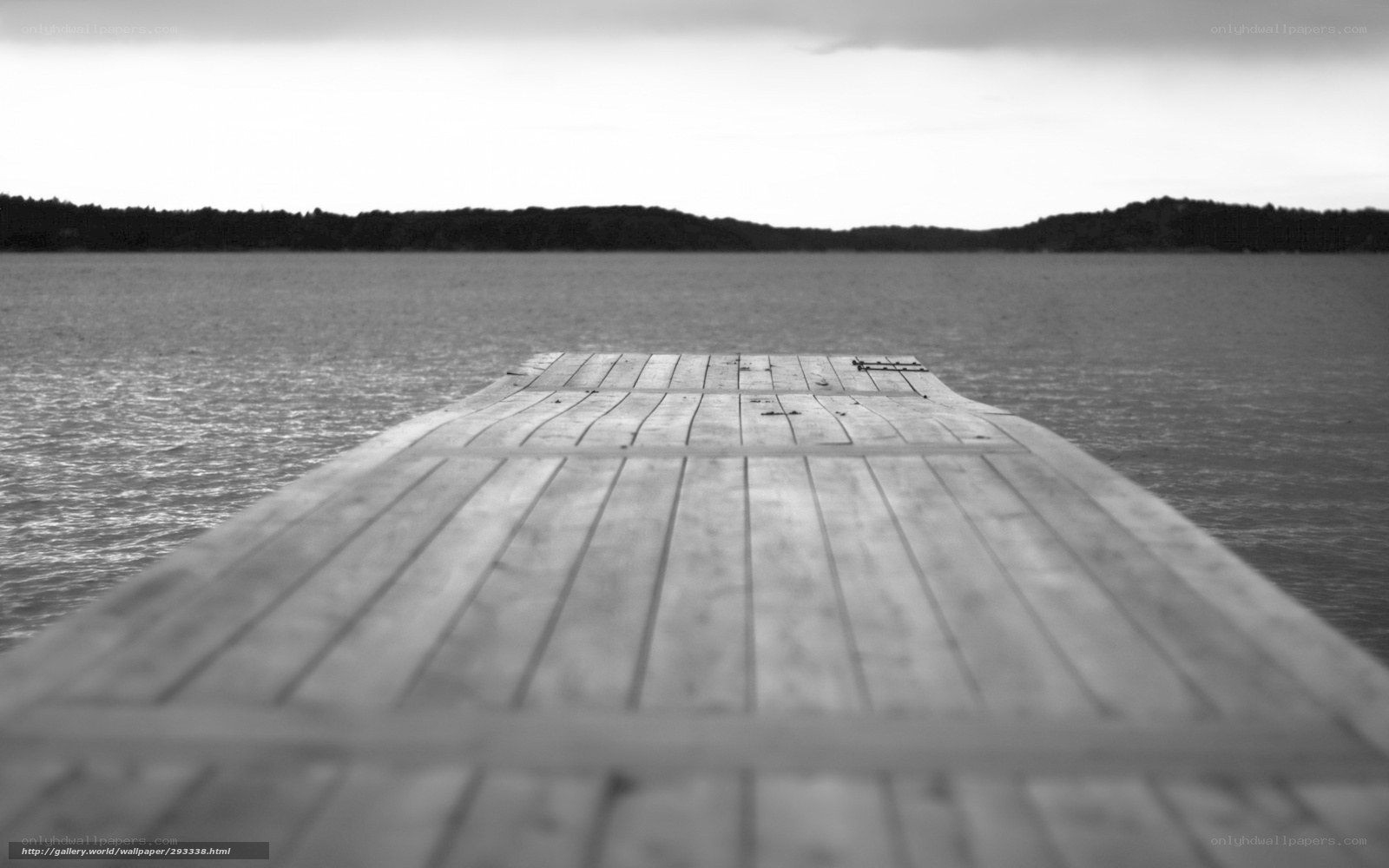 Wooden dock on a calm lake