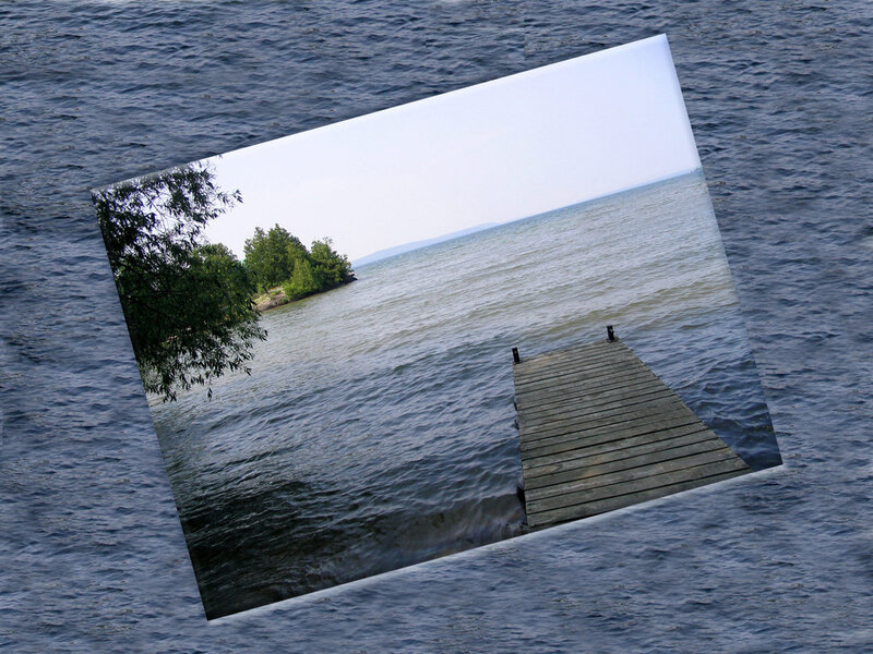 Wooden dock on a lake