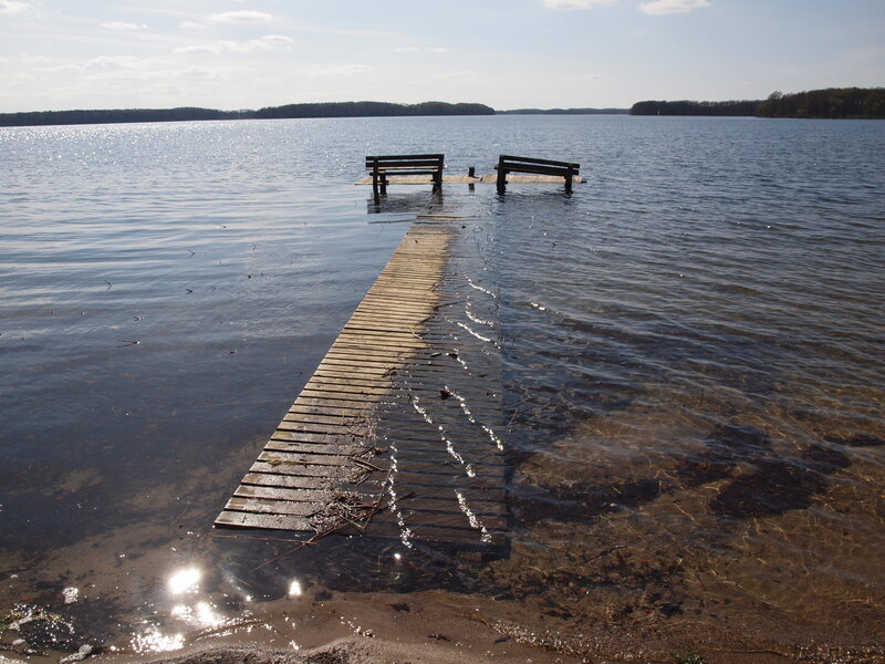 Wooden dock on a lake