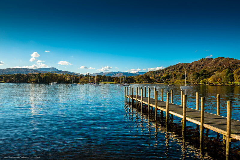 Wooden dock on a lake