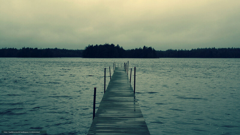 Wooden dock on a lake