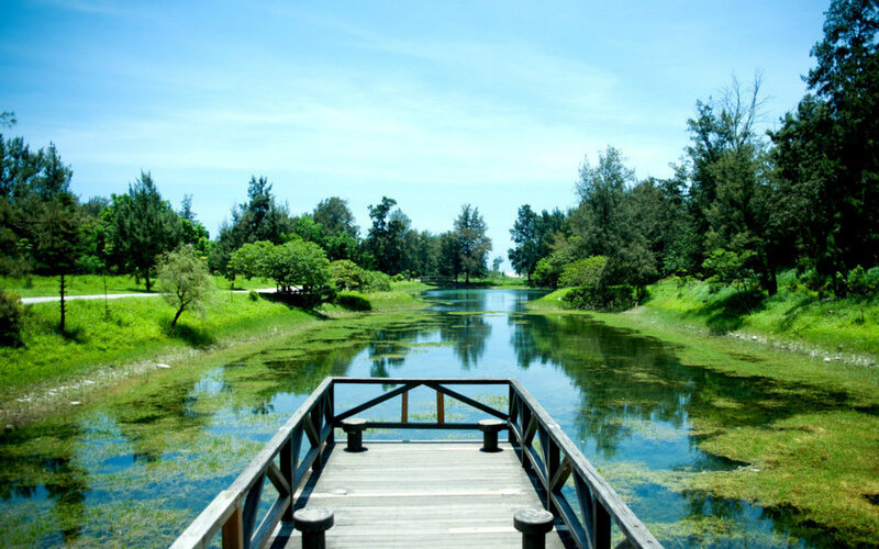 Wooden Dock on Canal