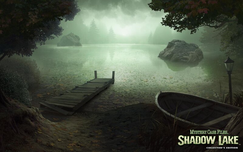 Wooden Dock on Lake — Green, Mysterious
