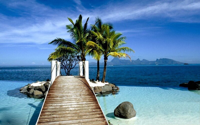 Wooden Dock to Island