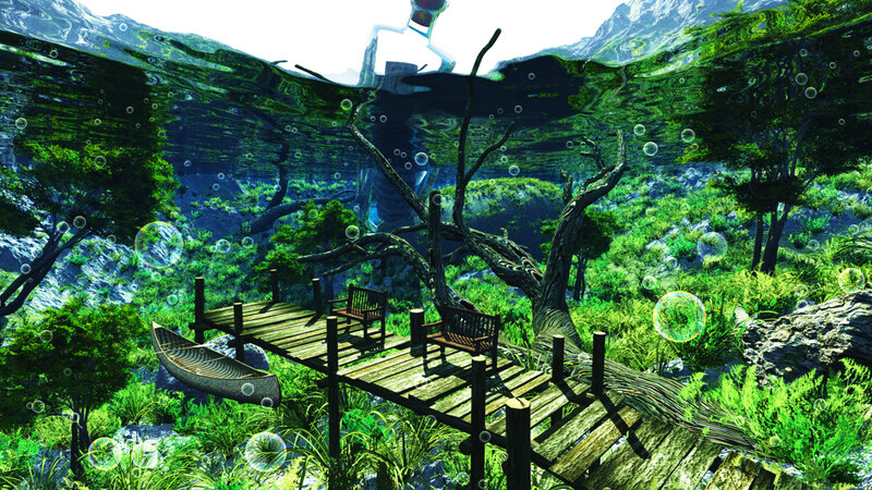Wooden Dock Underwater