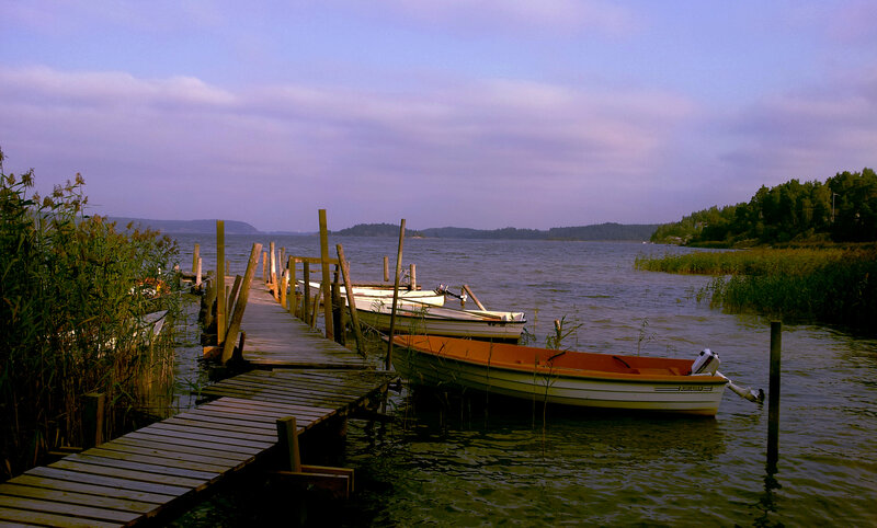 Wooden Dock with Boats