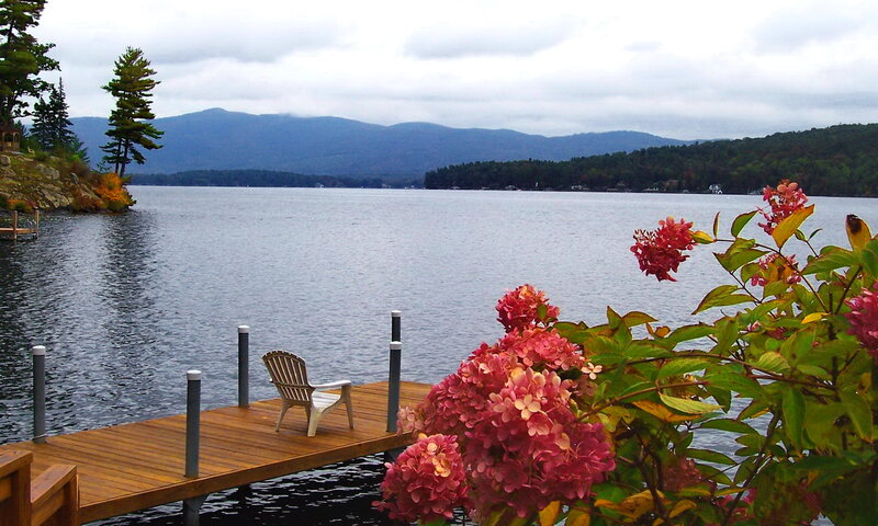 Wooden Dock with Chair