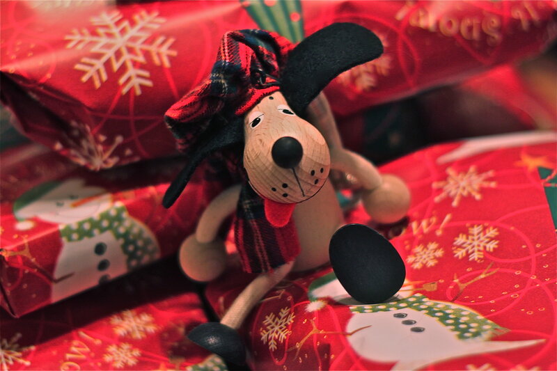 Wooden Dog Figurine