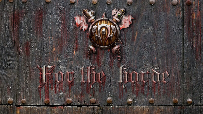 Wooden Door with Emblem