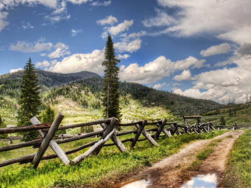 Wooden Fence and Dirt Path