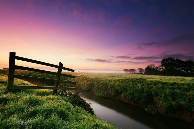 Wooden Fence by River