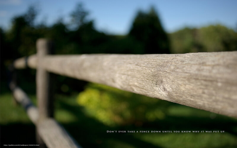 Wooden fence in garden