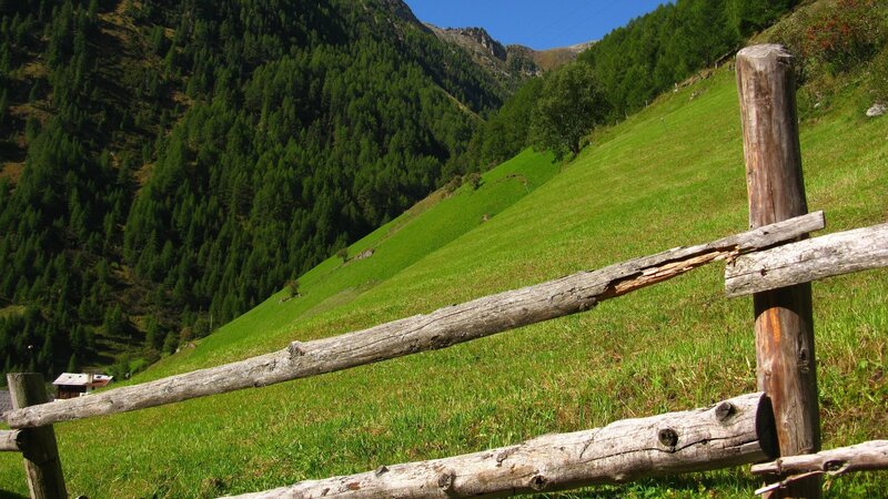 Wooden Fence in Mountain Valley