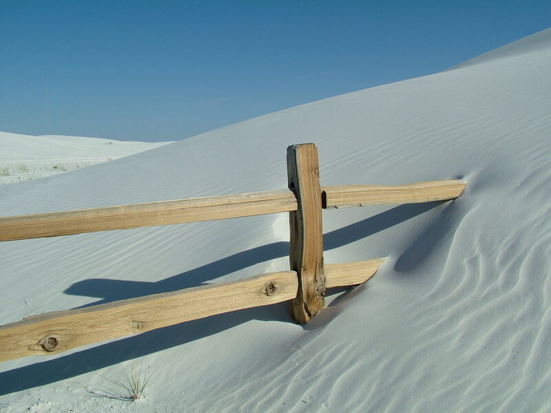 Wooden Fence in Sand Dunes