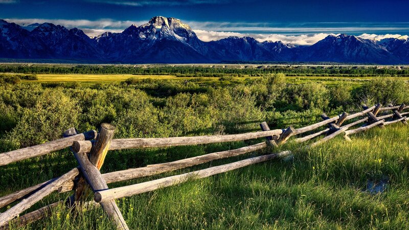 Wooden Fence in Valley