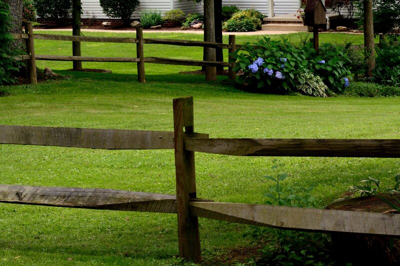 Wooden Fence in Yard