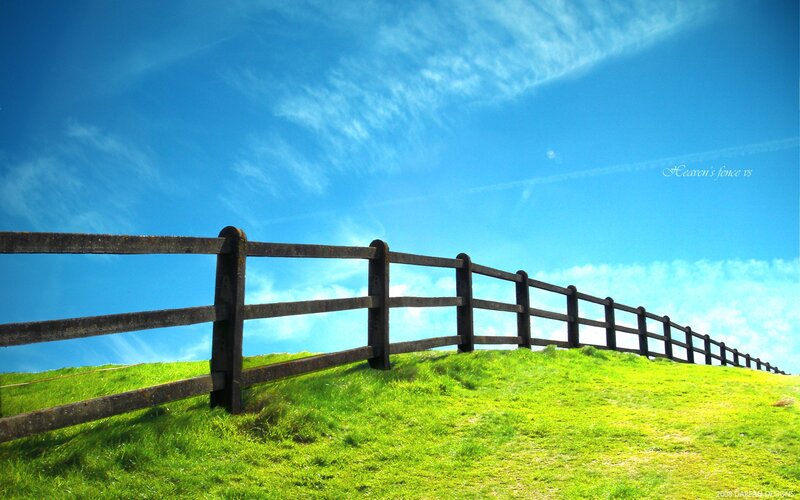 Wooden Fence on Hill