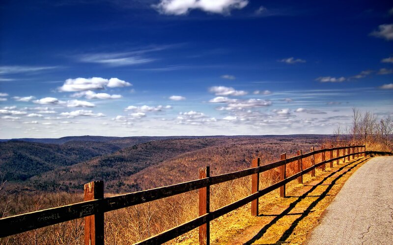 Wooden Fence on Hillside