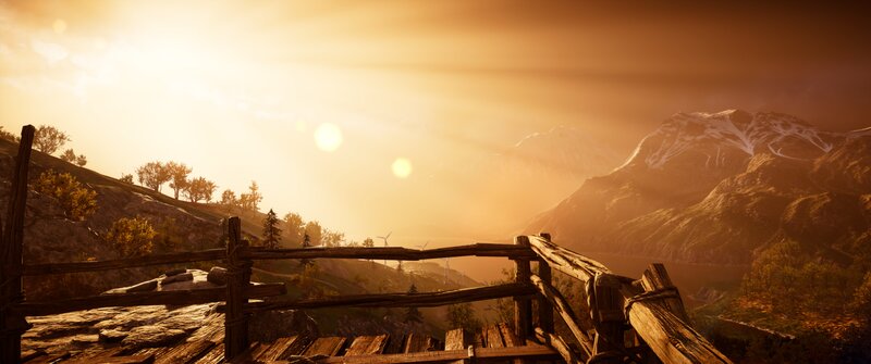 Wooden Fence on Mountain