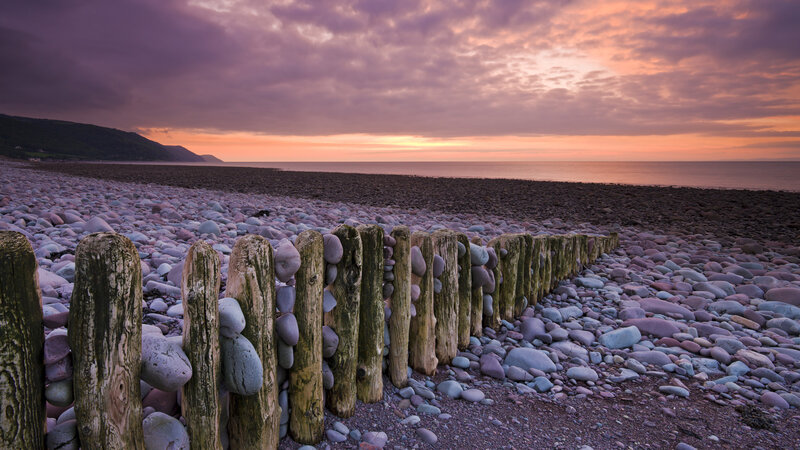 Wooden Fence on Pebble Beach