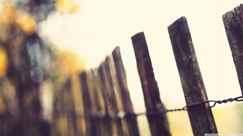 Wooden Fence with Wire
