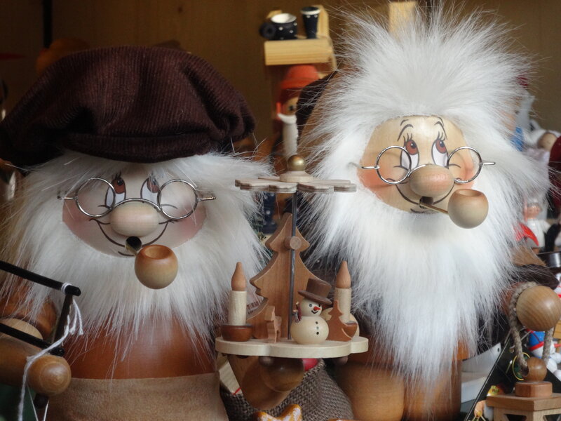Wooden Figurines with Beards