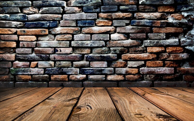 Wooden Floor and Brick Wall