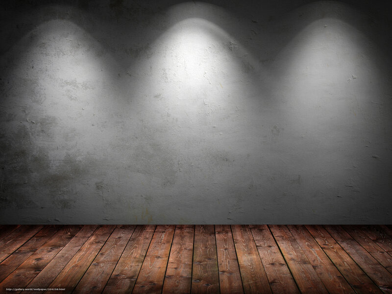 Wooden Floor and Concrete Wall — Brown