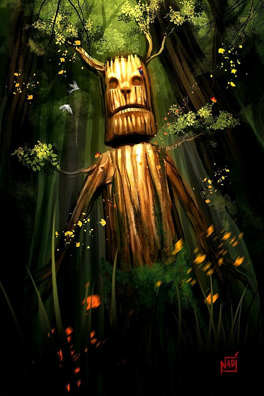 wooden forest spirit