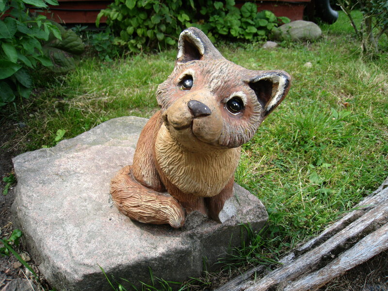 Wooden Fox Statue
