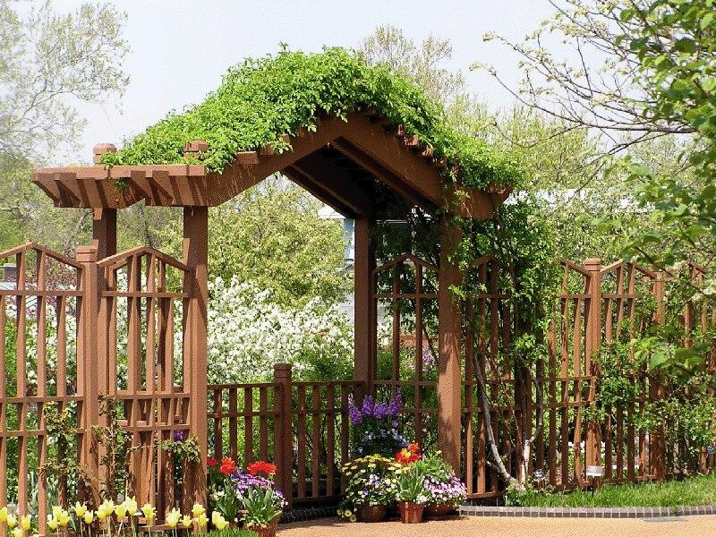 Wooden Garden Arbor