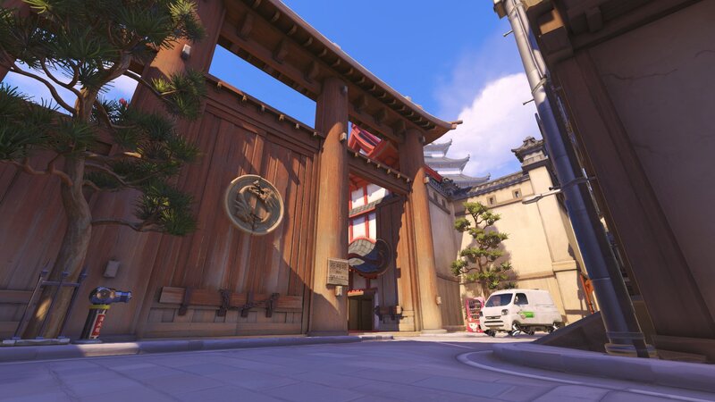 Wooden Gate and Van