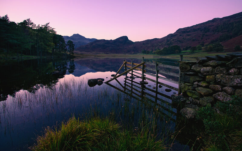 Wooden Gate at Lake Shore