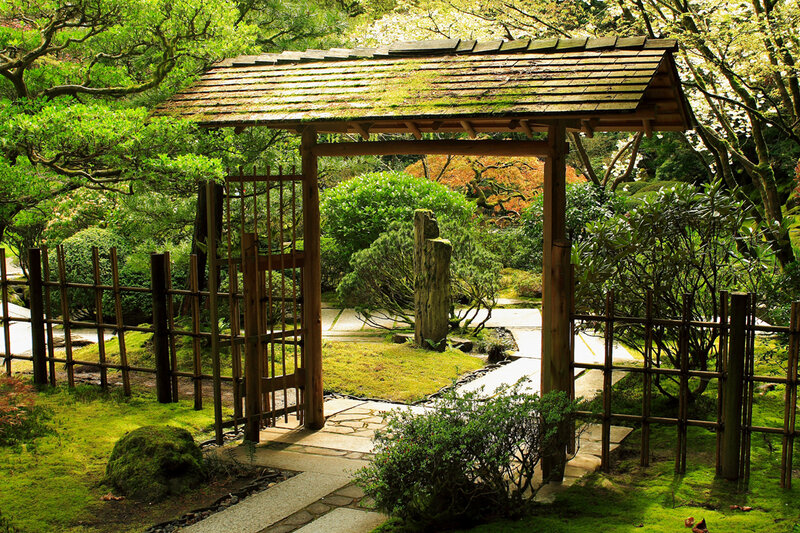 Wooden Gate in Garden